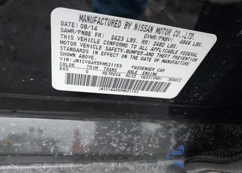 2015 Infiniti Q40 z USA, uszkodzony, nr VIN JN1CV6AR5FM521153